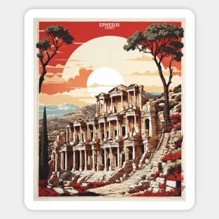 Ephesus Turkey Vintage Retro Travel Tourism Magnet